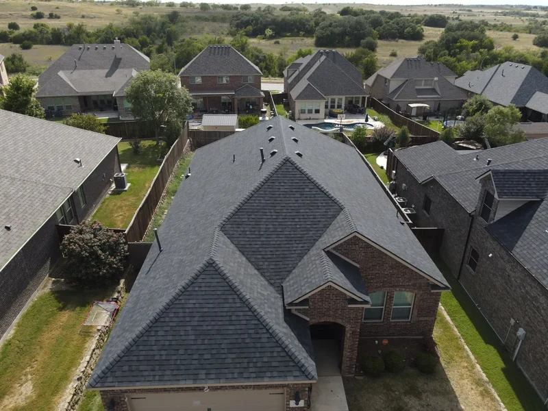 Completed Onyx Black roof at the Fort Worth project